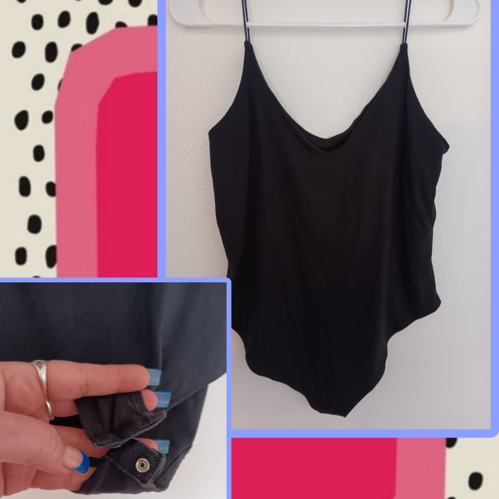 Black Sleeveless Bodysuit